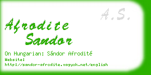afrodite sandor business card