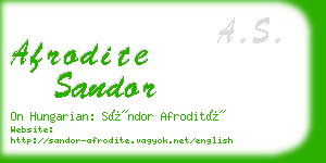 afrodite sandor business card